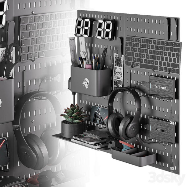 壁挂式文具收纳盒3D模型（FBX,MAX）