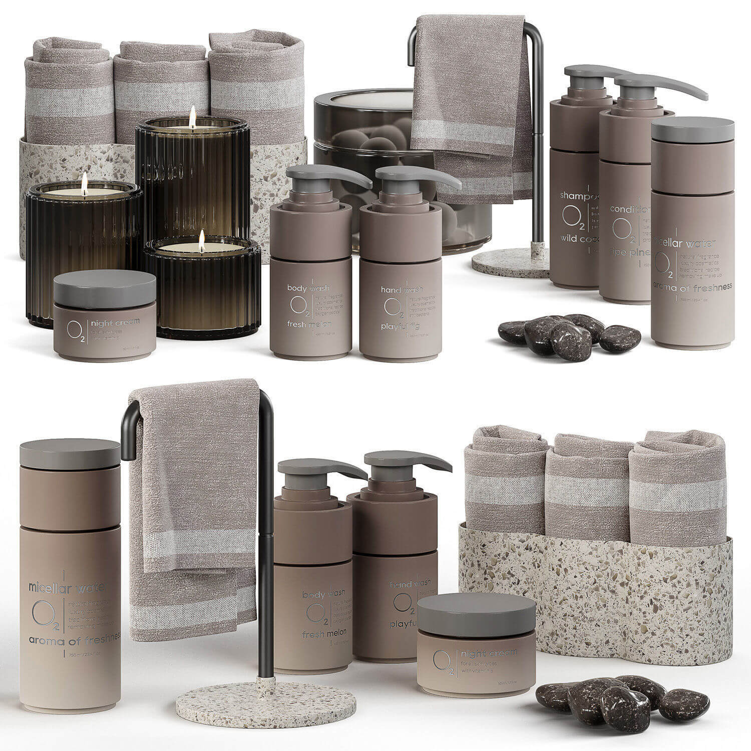 洗漱卫浴用品系列3D模型（OBJ,FBX,MAX）