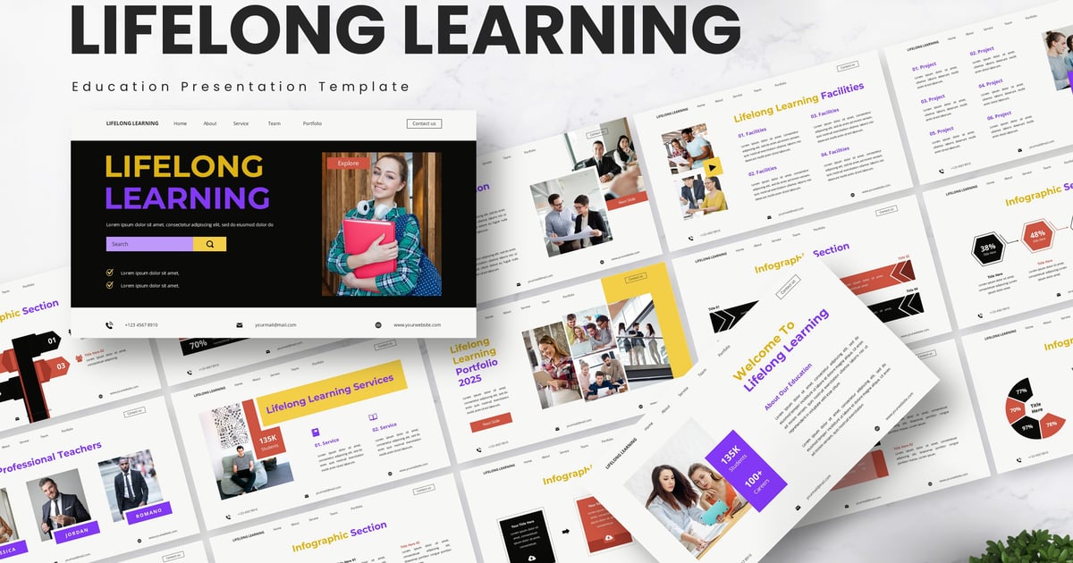 终身学习——教育主题演讲模板