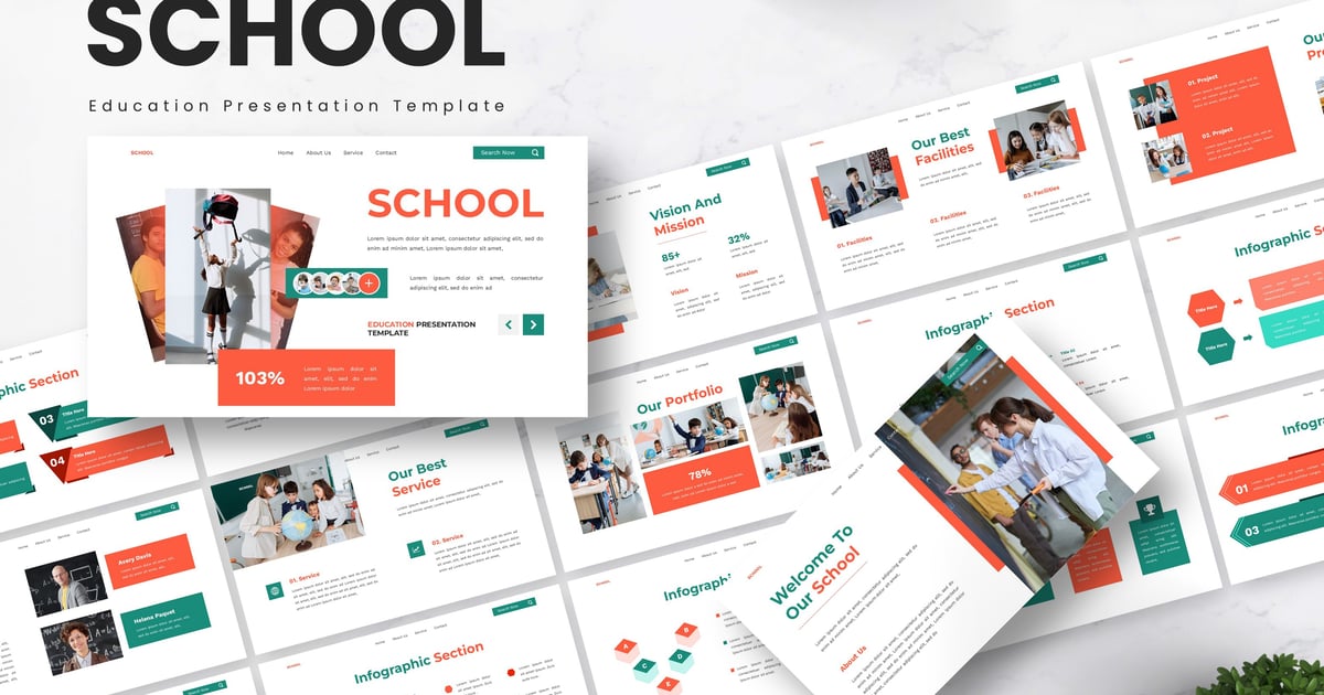 学校 – 教育主题演讲模板