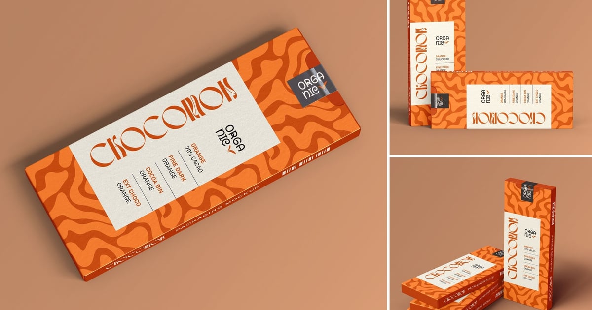 纸质巧克力盒包装模型套装