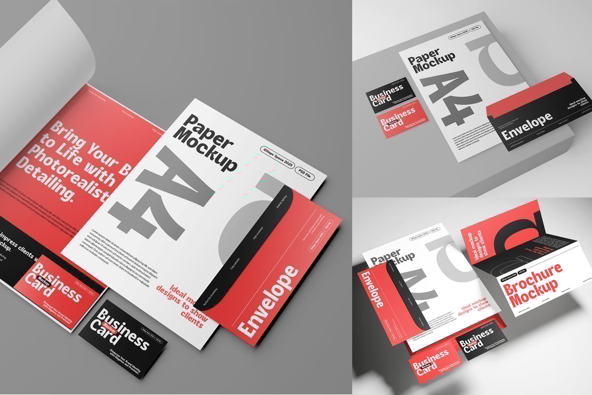 品牌VI文具模型集样机 (PSD)