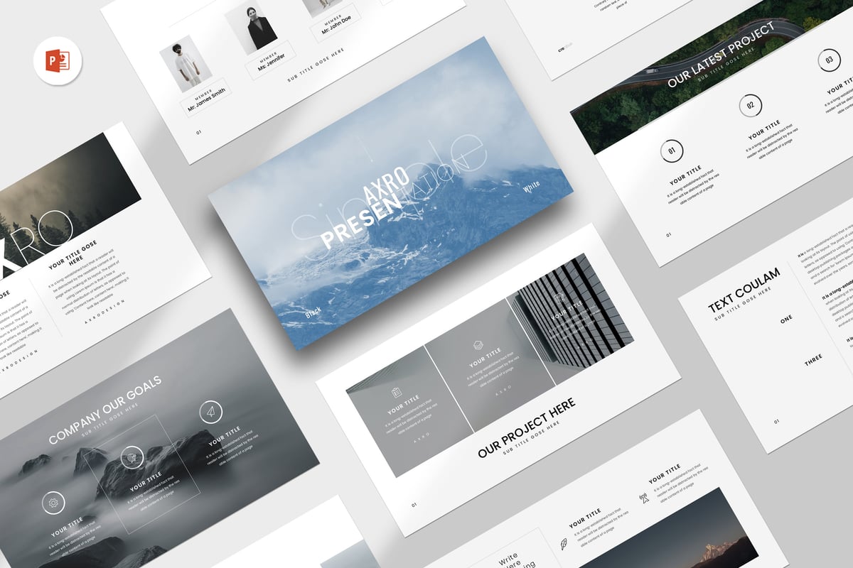 简单的极简主义设计呈现PPT模板（PPTX）