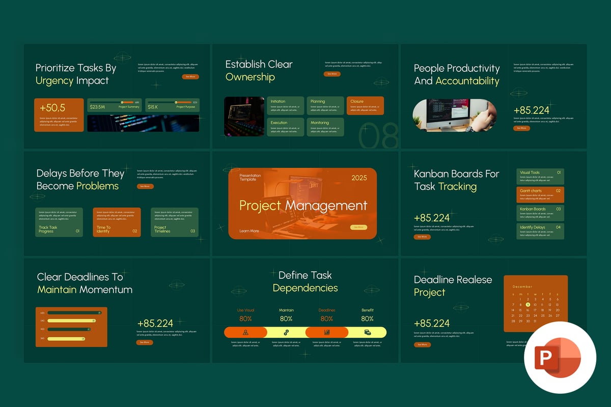 项目管理PPT模板 (PPTX)