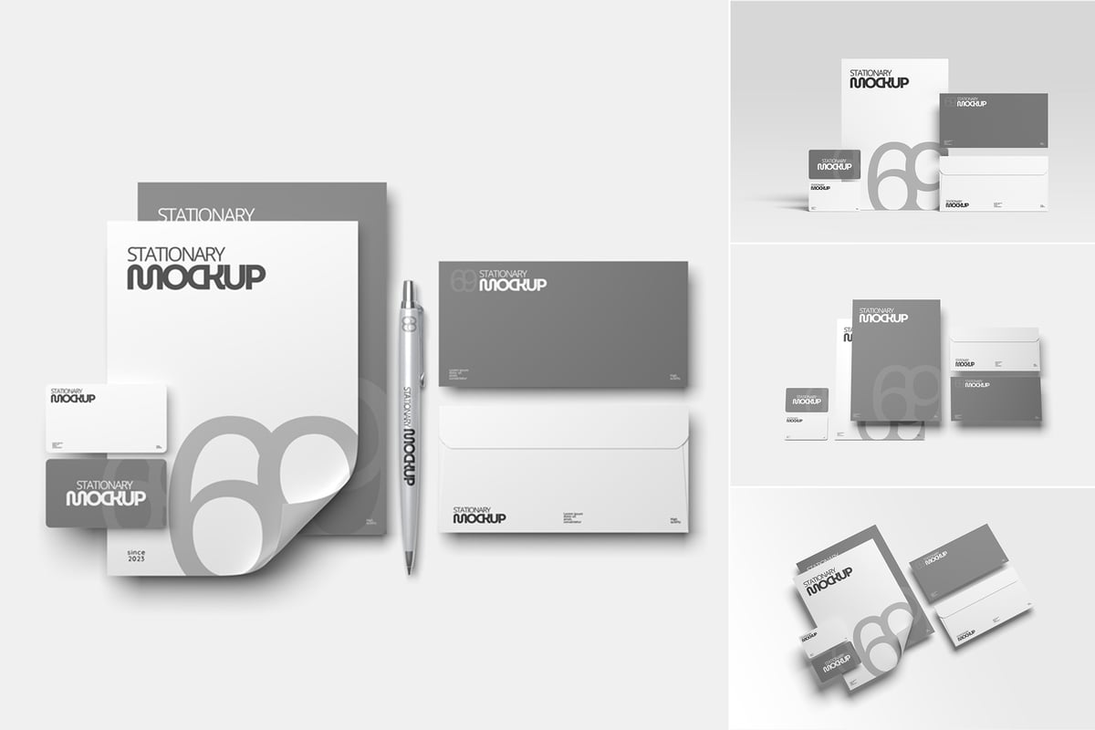 文具模型样机 (PSD,JPG,PDF)