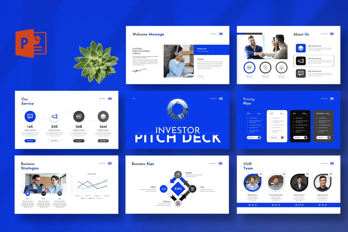 投资者路演PPT模板 (PPTX)