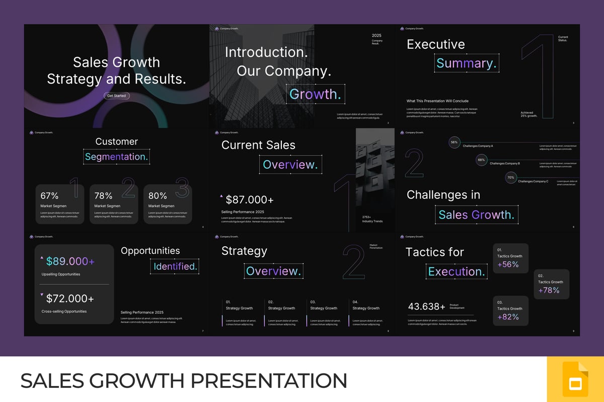 销售增长PPT模板 (PPTX)
