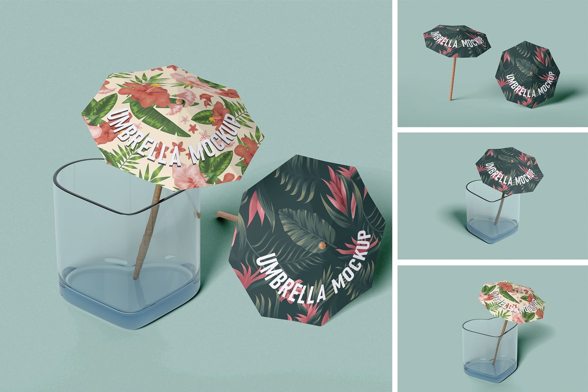 雨伞模型样机 (PSD,PDF)