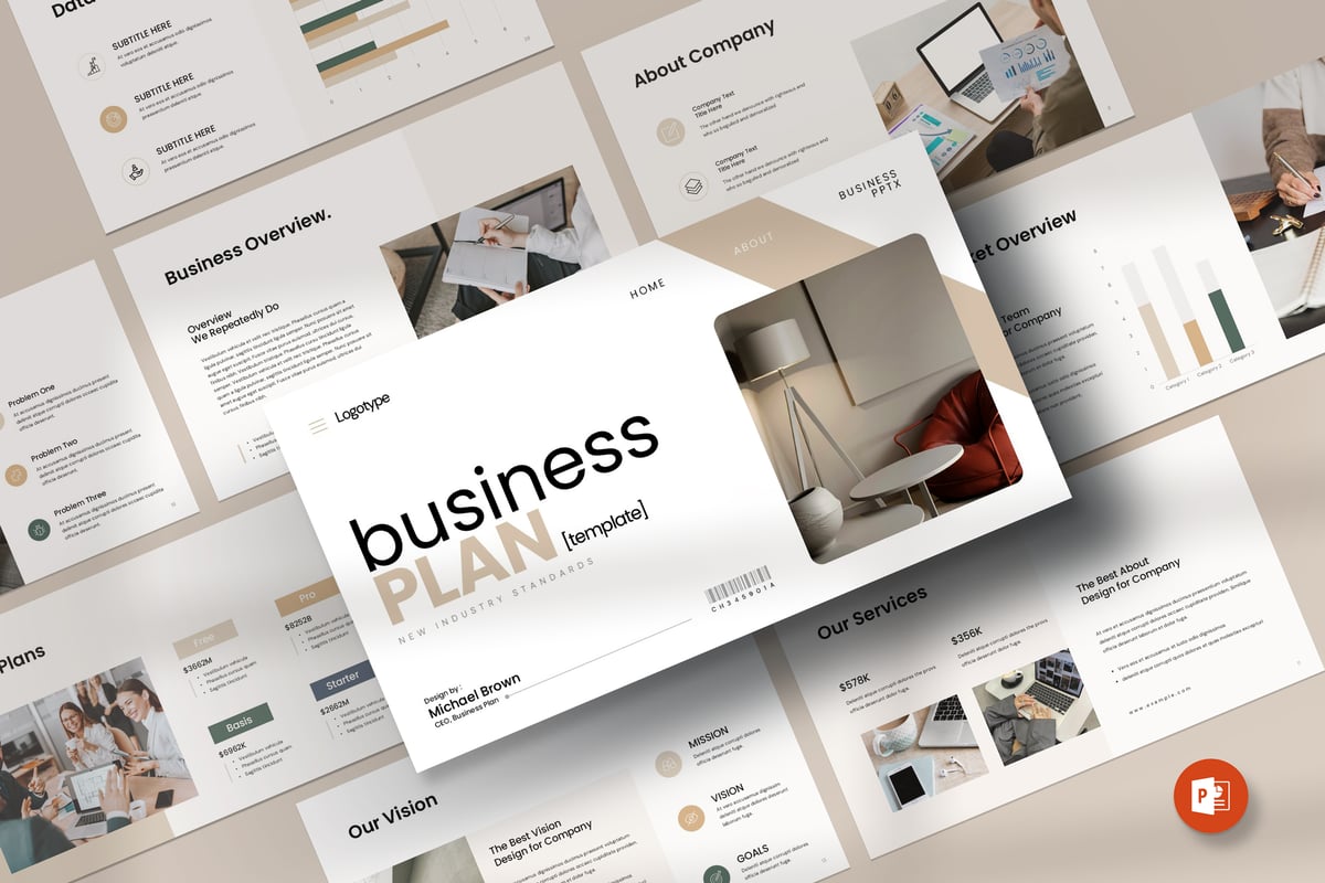 业务计划PPT模板 (PPTX)