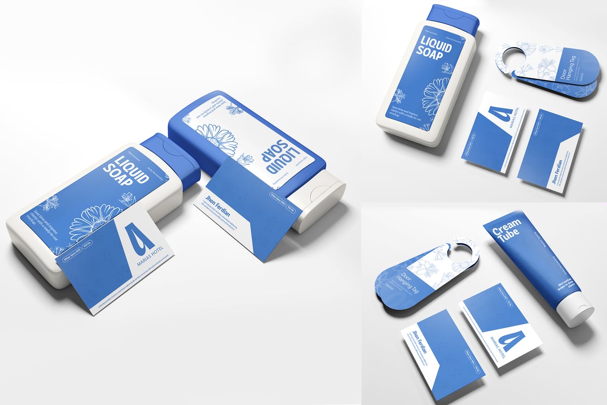 酒店（洗漱用品）品牌模型样机 (PSD)