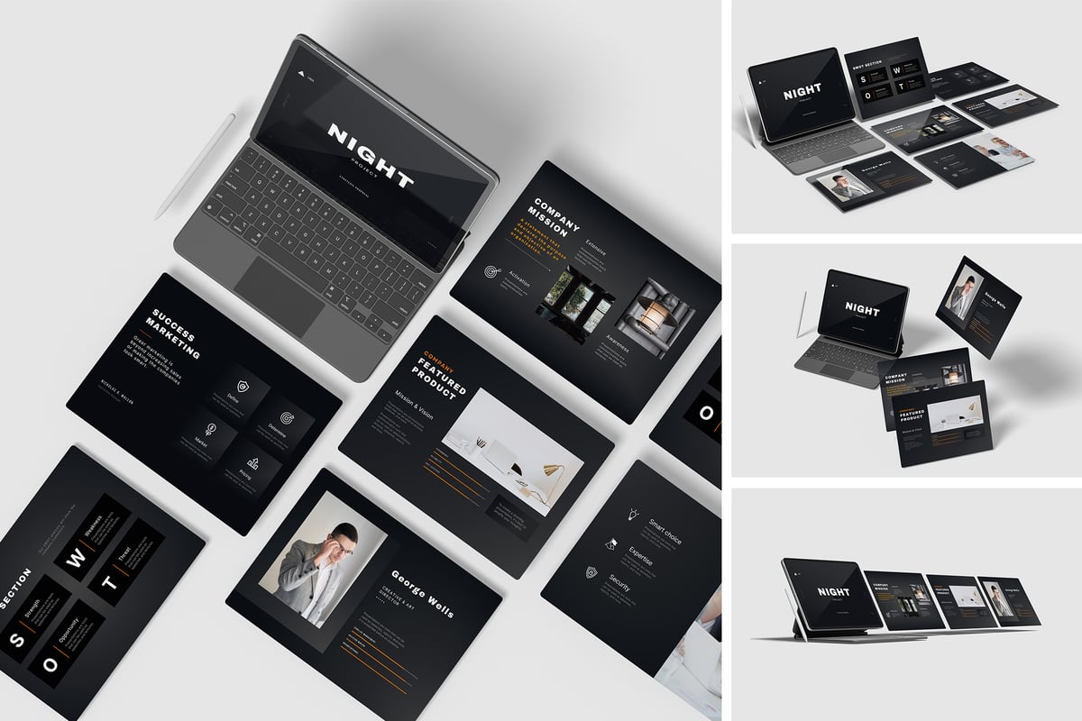 iPad屏幕模型样机 (PSD,PDF)