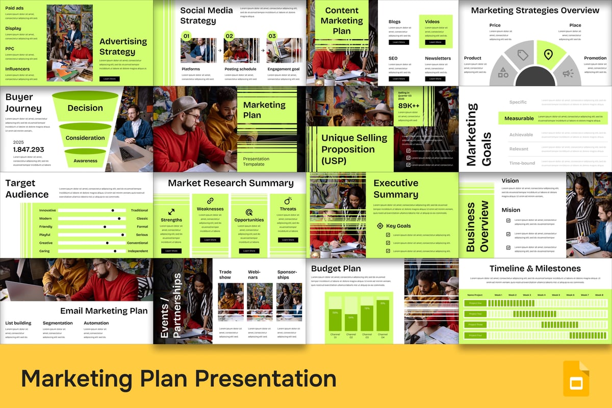 营销计划PPT模板 (PPTX)
