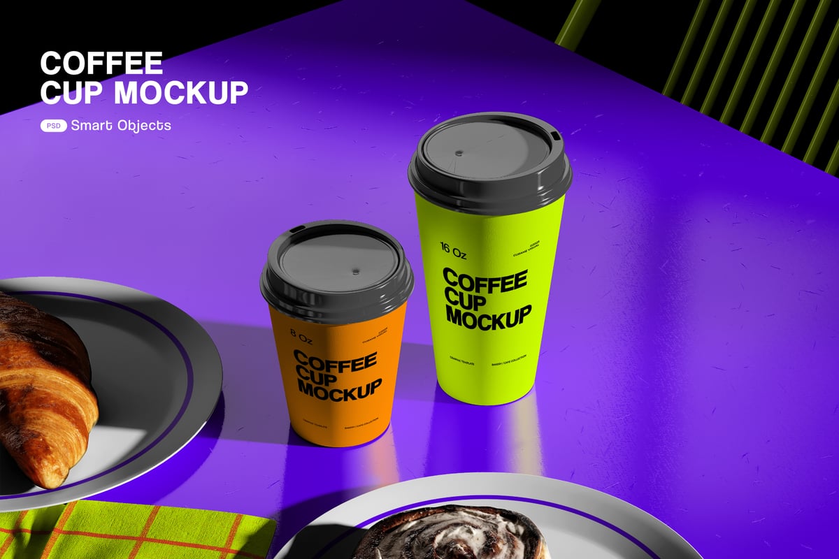 咖啡杯咖啡杯模型样机 (PSD)