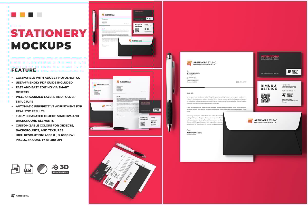 VI文具模型集样机 (PSD)