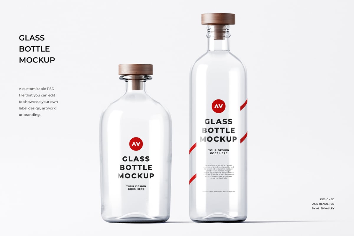 玻璃瓶模型样机 (PSD)