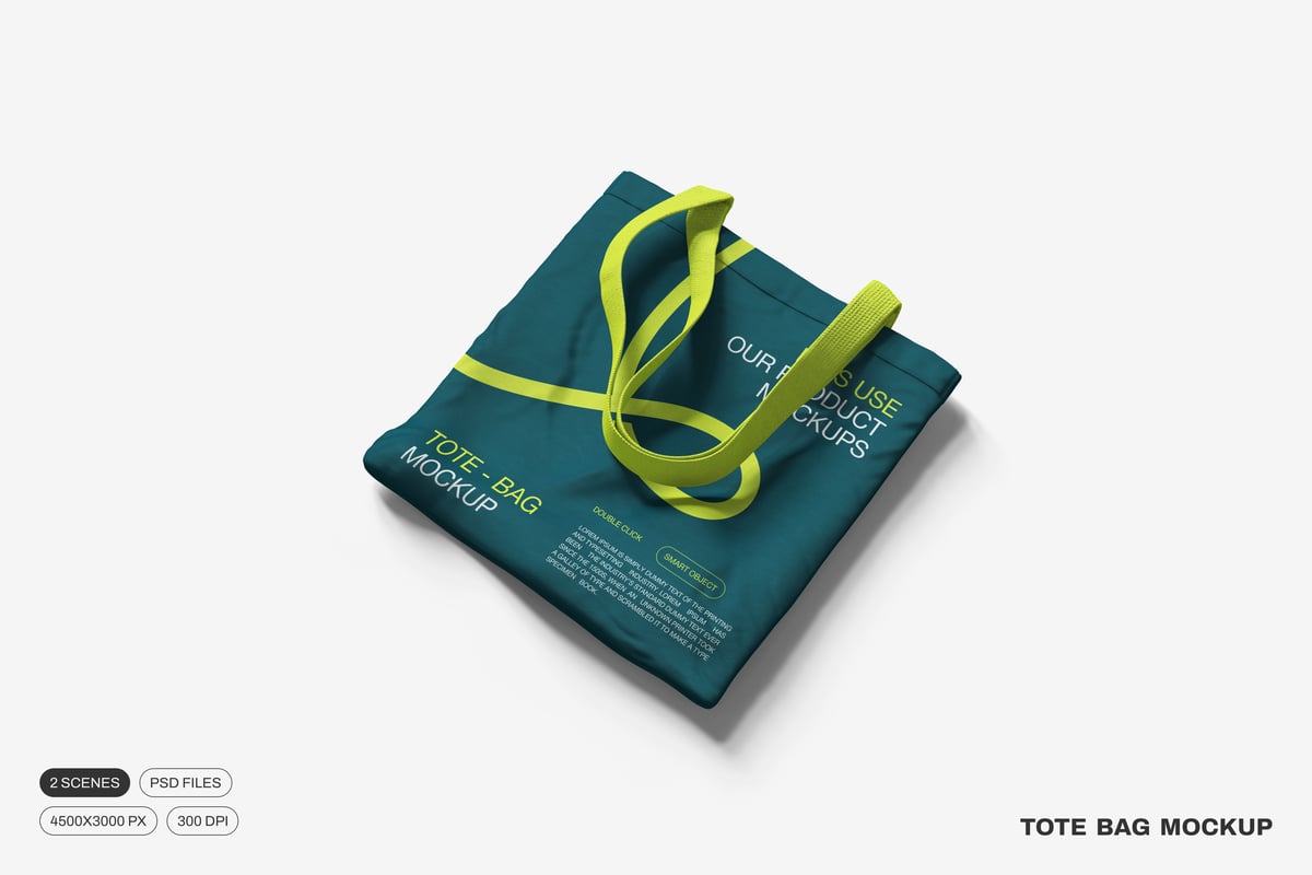 手提袋模型样机 (PSD,PDF)