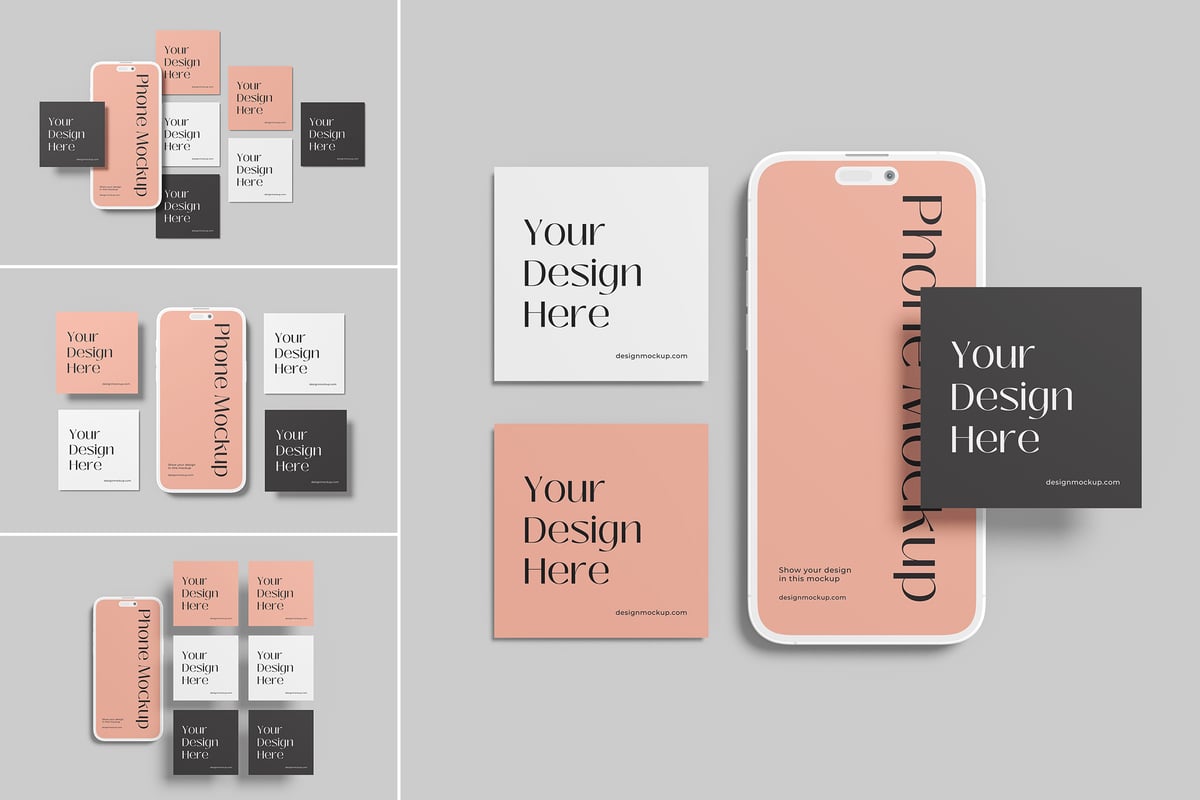 Instagram帖子 /故事模型样机 (PDF,PSD)