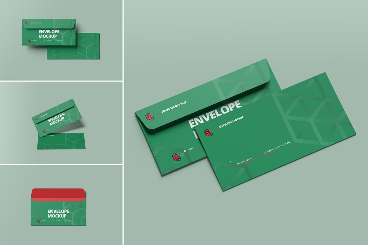 DL信封模型样机 (PSD,PDF)