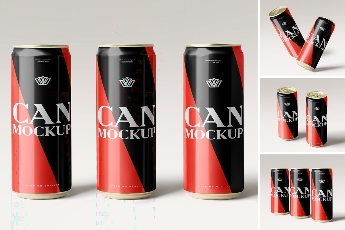 易拉罐瓶装模型样机 (PSD)