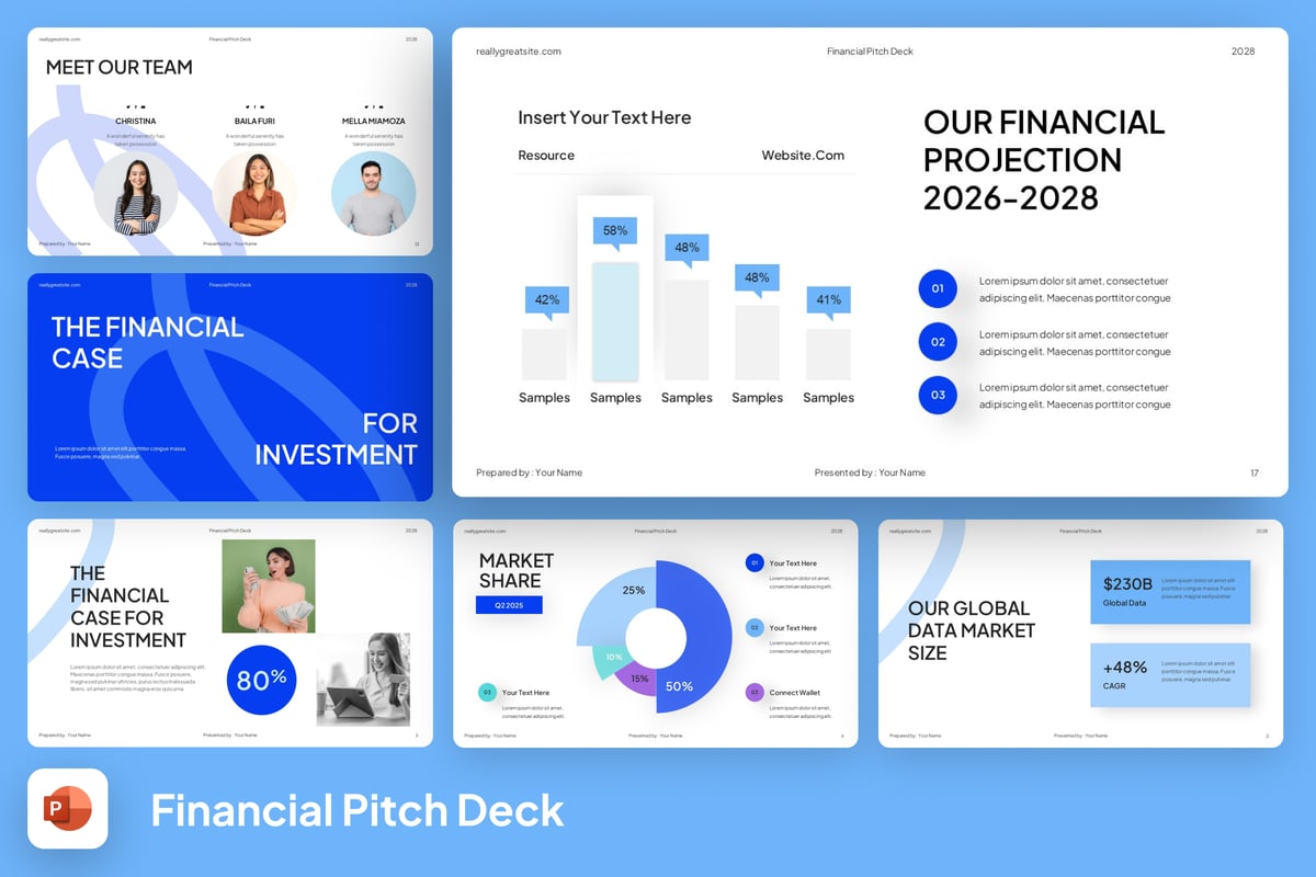 财务路演PPT模板 (PPTX)
