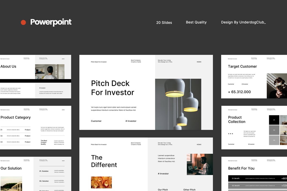 投资者演讲路演PPT模板 (PPTX,PPT)