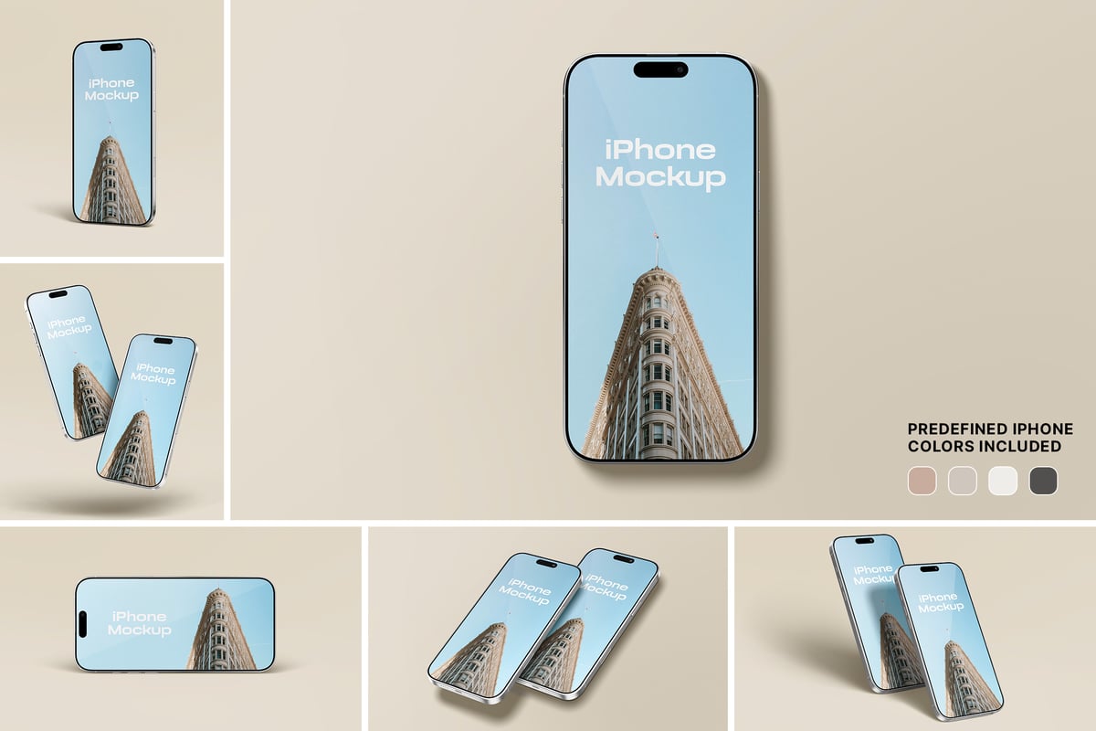 iPhone手机模型样机 (PSD)