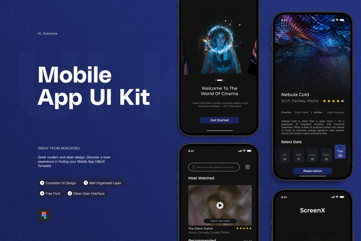 移动应用启动界面 APP UI KIT (FIG)