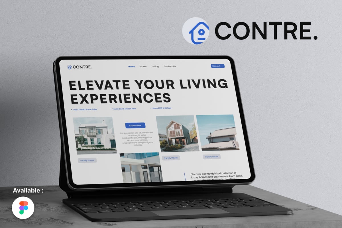 住宅物业着陆页网页Ui模板 (FIG)