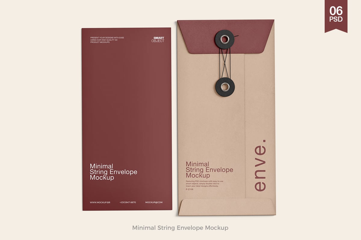 极简主义信封模型样机 (PSD)