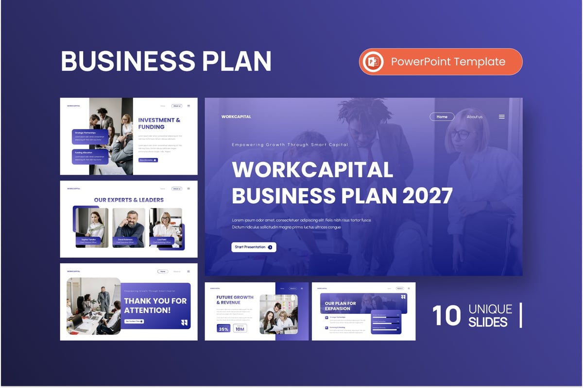 商业计划PPT模板 (PPTX)