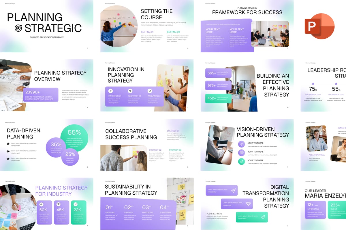 计划战略PPT模板 (PPTX)