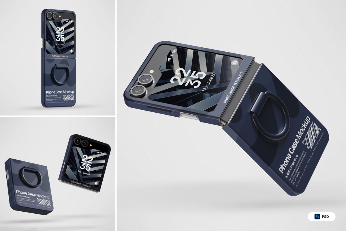 三星 Galaxy Z Flip 6折叠屏手机样机 (PSD)