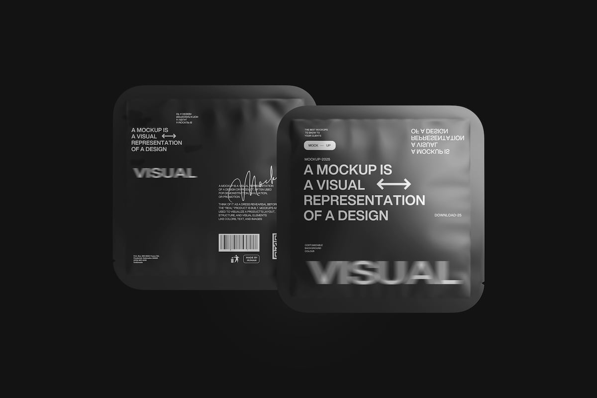 食品袋包装模型样机 (PSD)