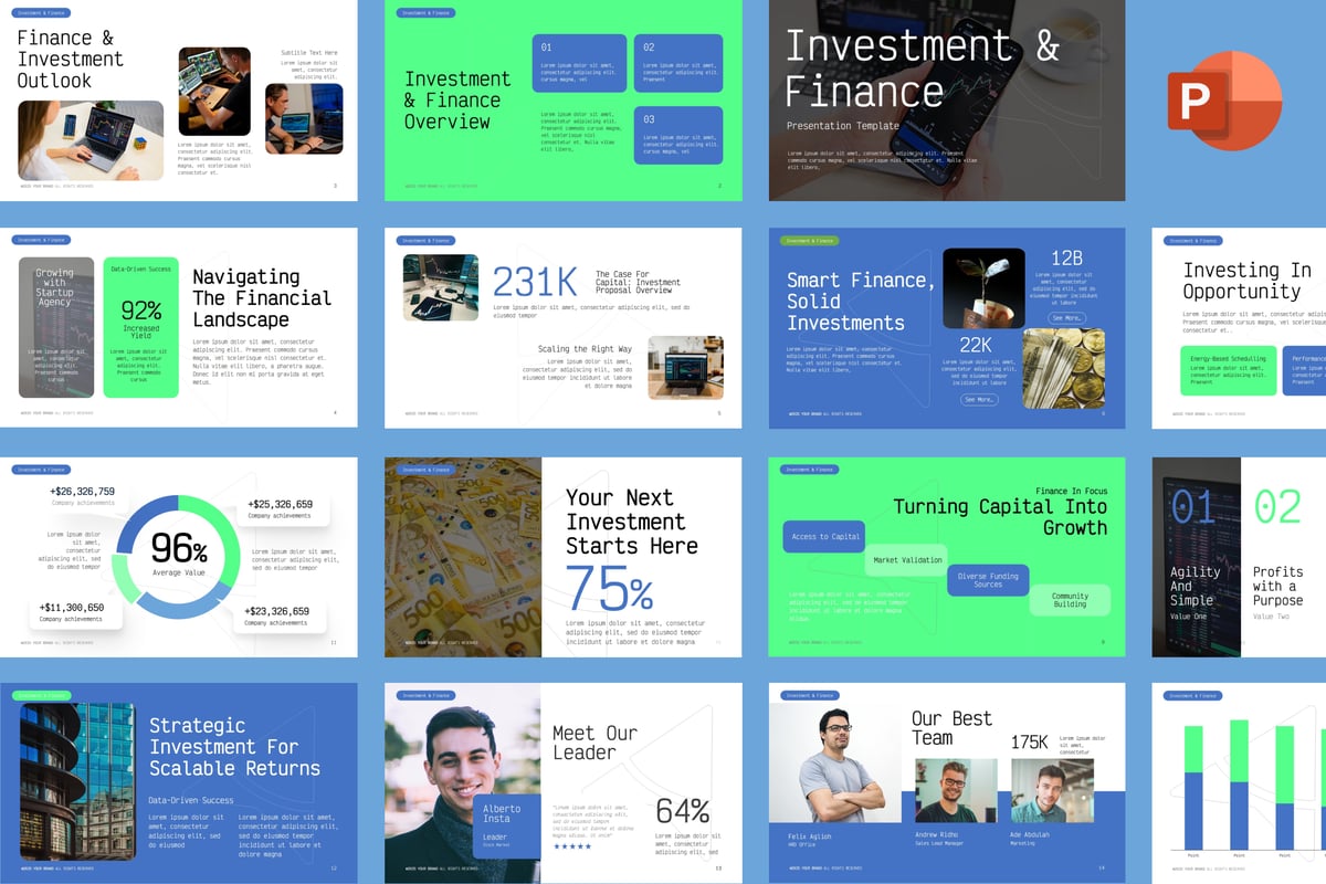 投资与金融PPT模板 (PPTX)