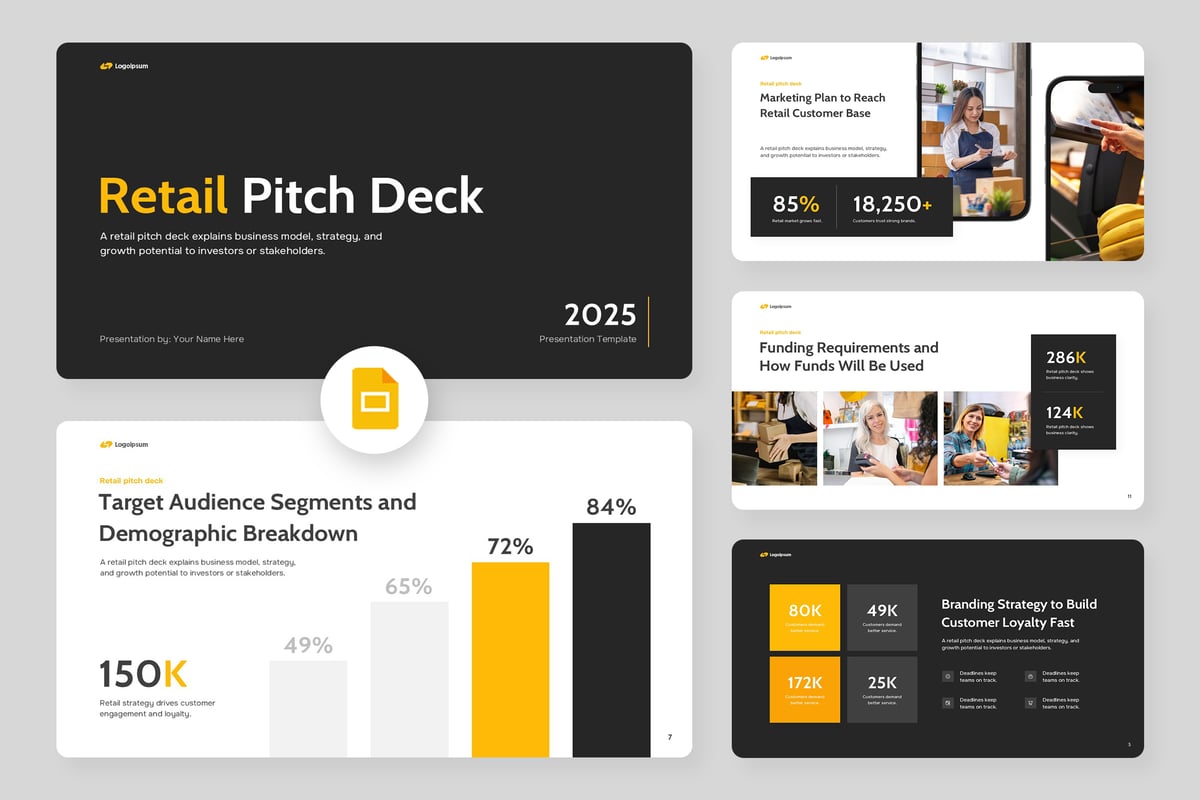 零售市场PPT模板 (PPTX)