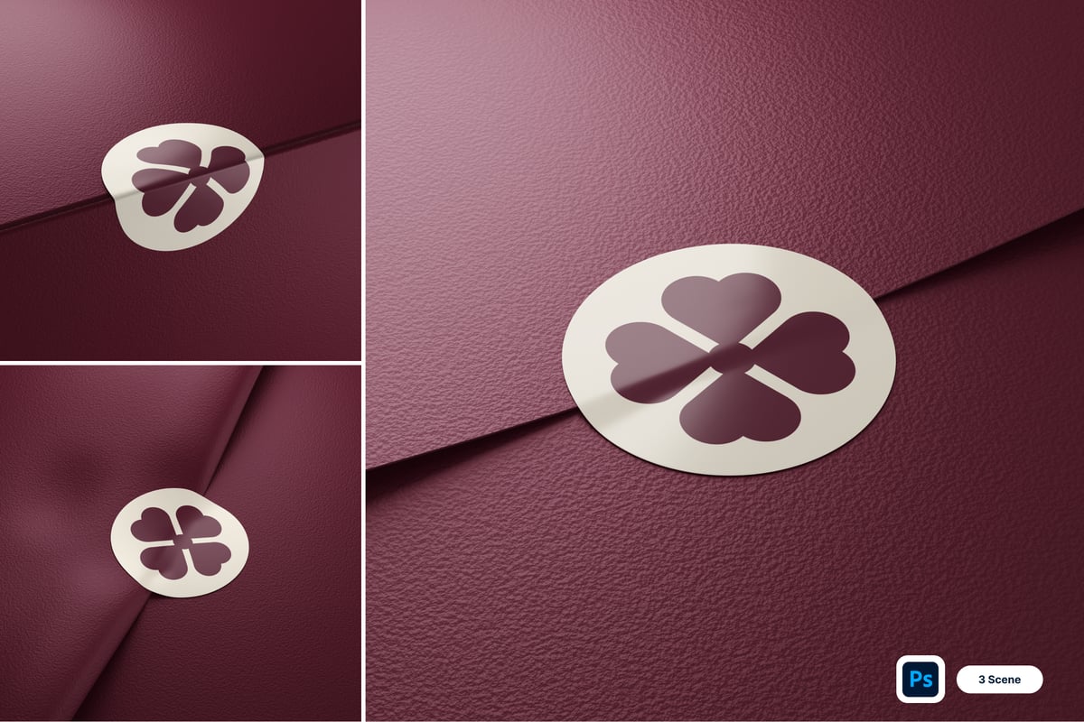 豪华标签封条模型样机 (PSD)