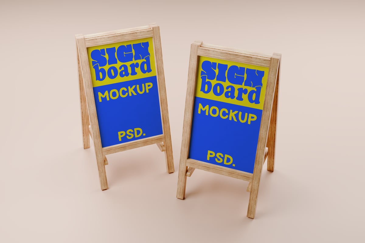 标志菜单模型样机 (PSD)