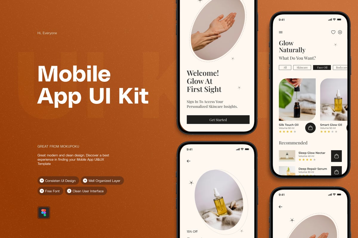 护肤品电商 APP UI KIT (FIG)