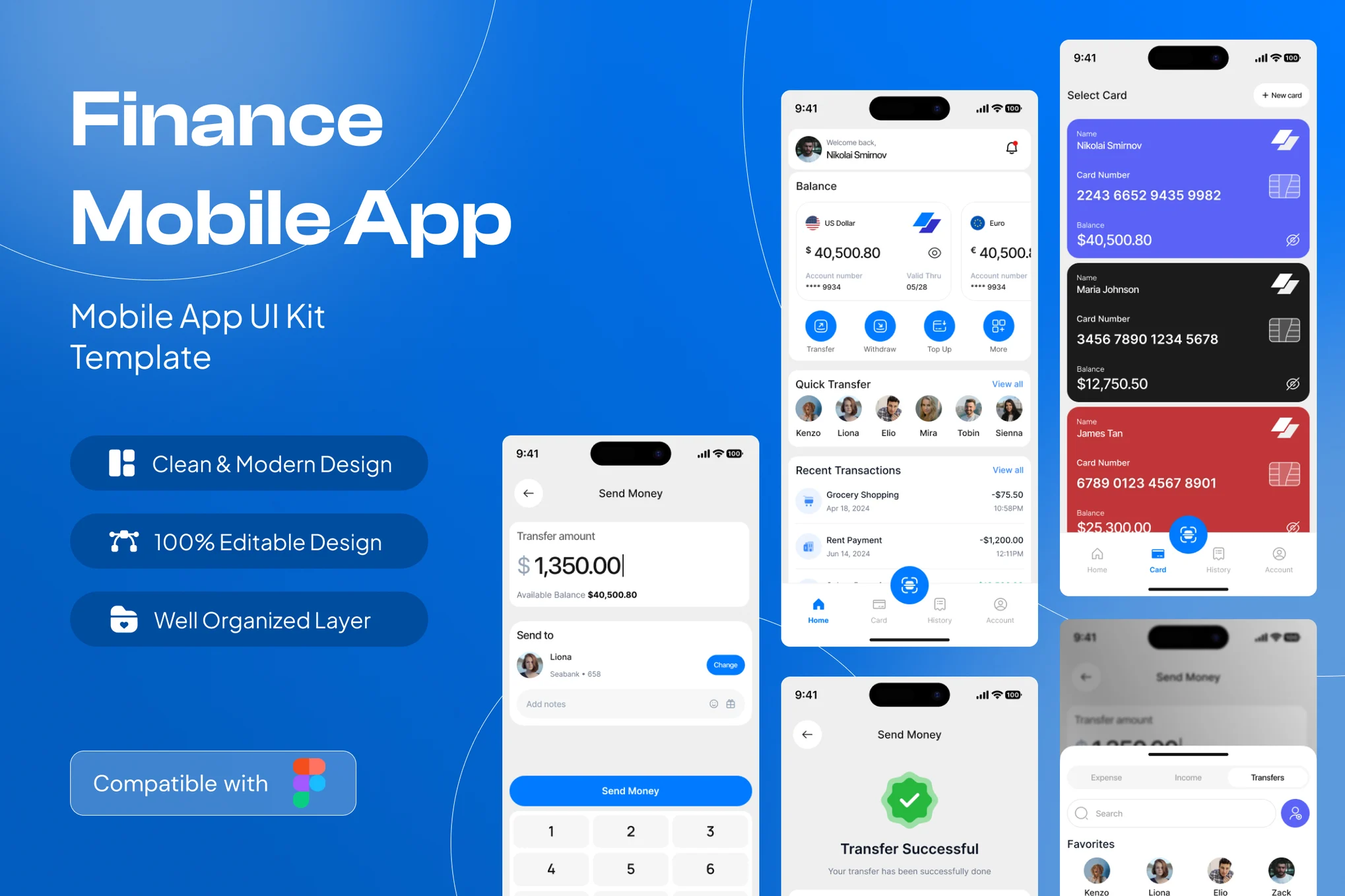 现代金融移动应用APP UI KIT (fig)