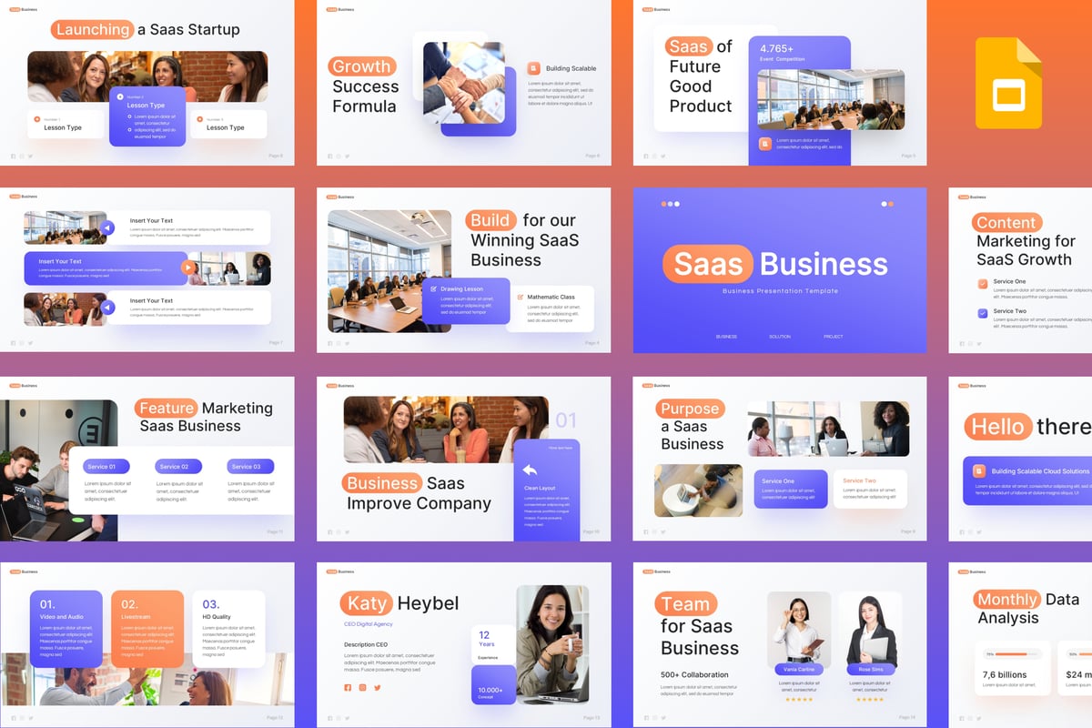 SaaS业务PPT模板 (PPTX)