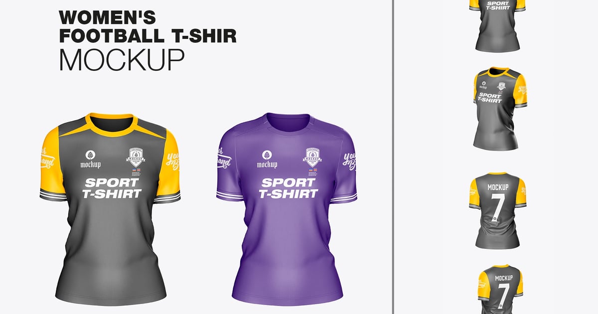 女子足球T恤模型