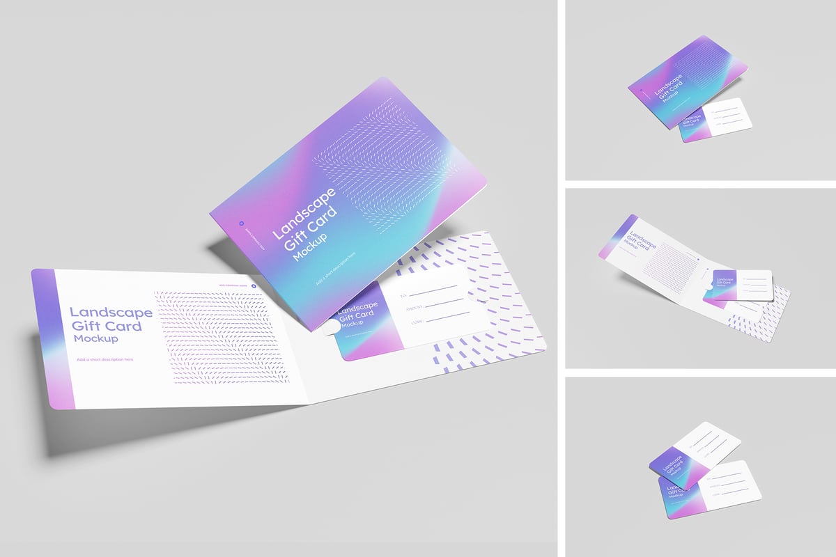 景观礼品卡模型样机 (PSD,PDF)