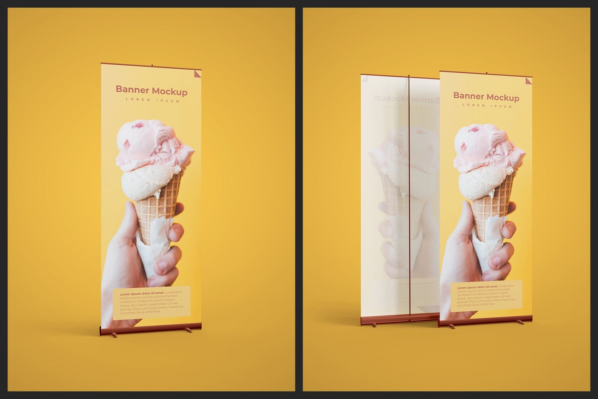 易拉宝设计模型样机 (PSD)