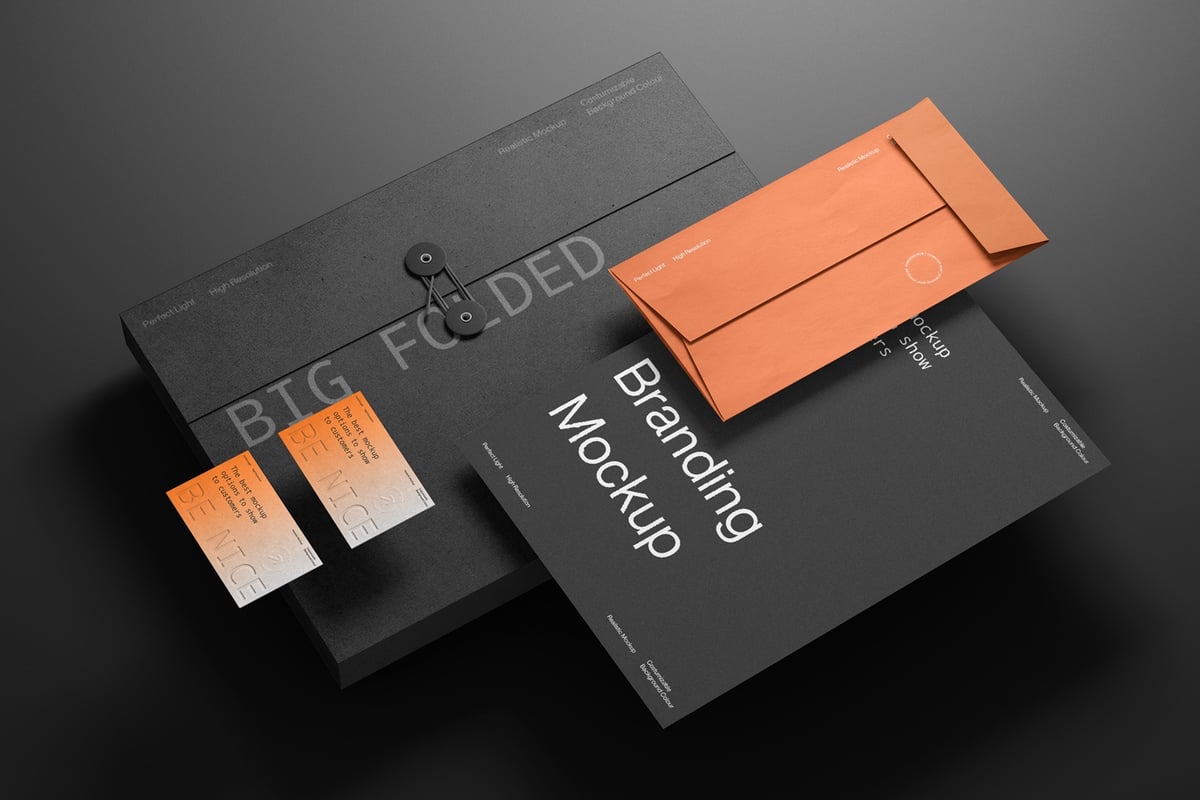 现代文具品牌模型样机 (PSD)