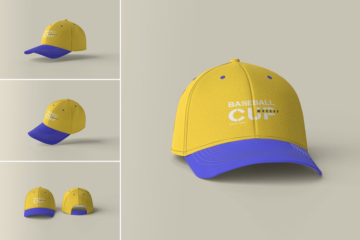 棒球帽模型样机 (PSD,PDF)
