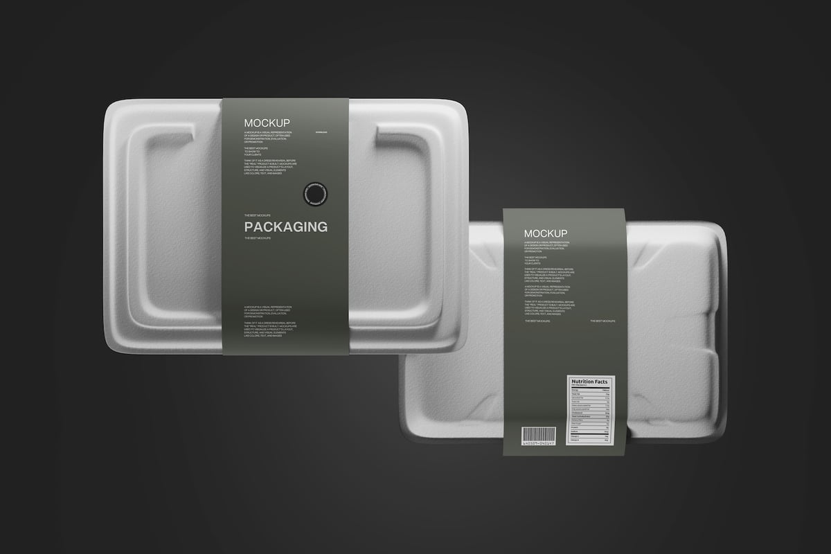 食品容器套筒包装模型样机