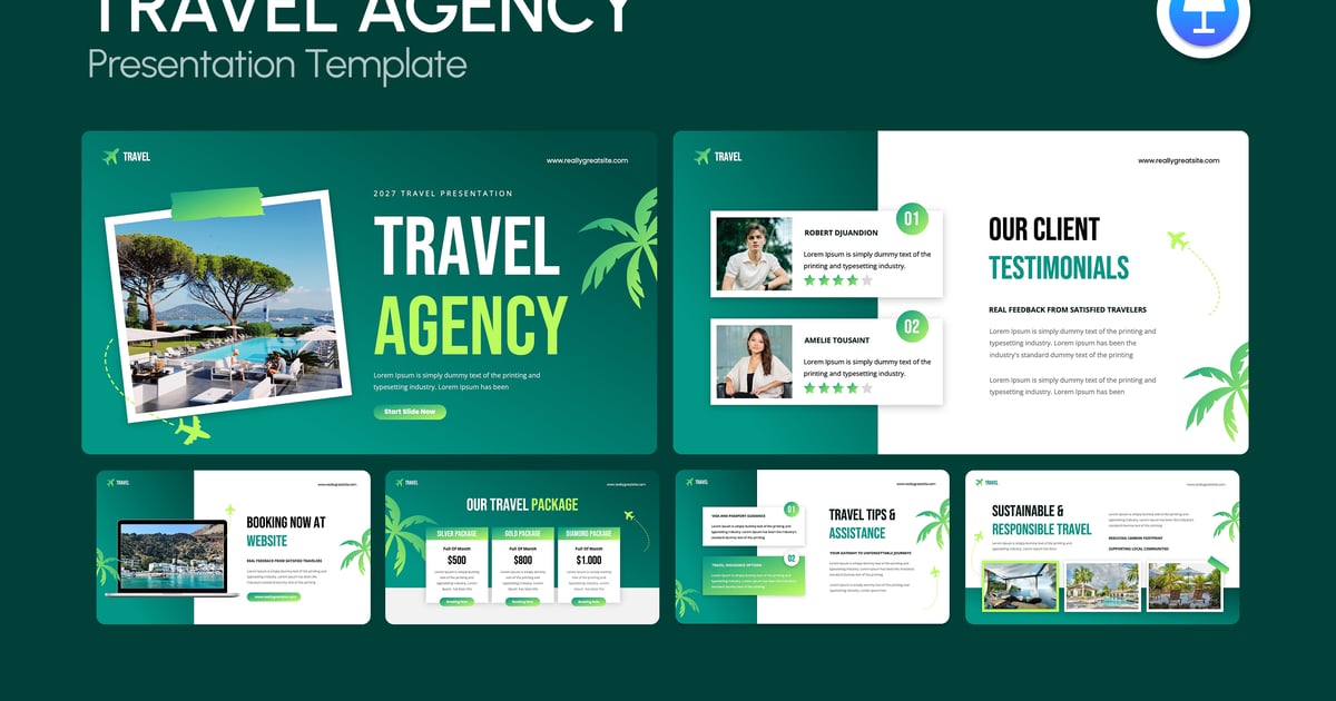 旅行社Keynote模板