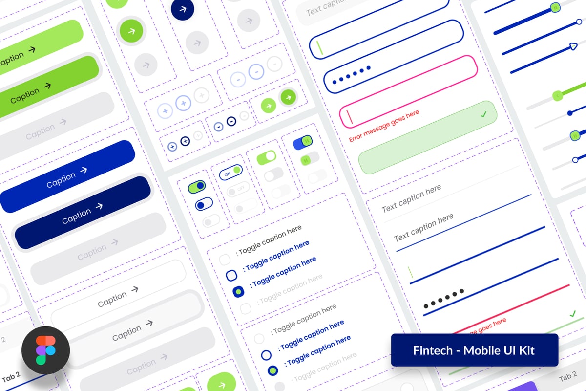 金融科技 – 移动应用APP UI kit (FIG)
