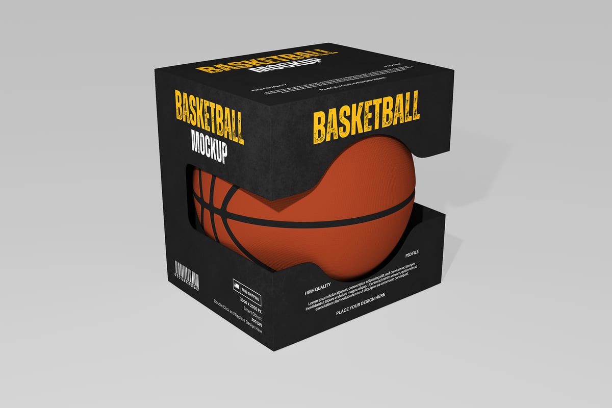 篮球盒模型样机 (PSD)