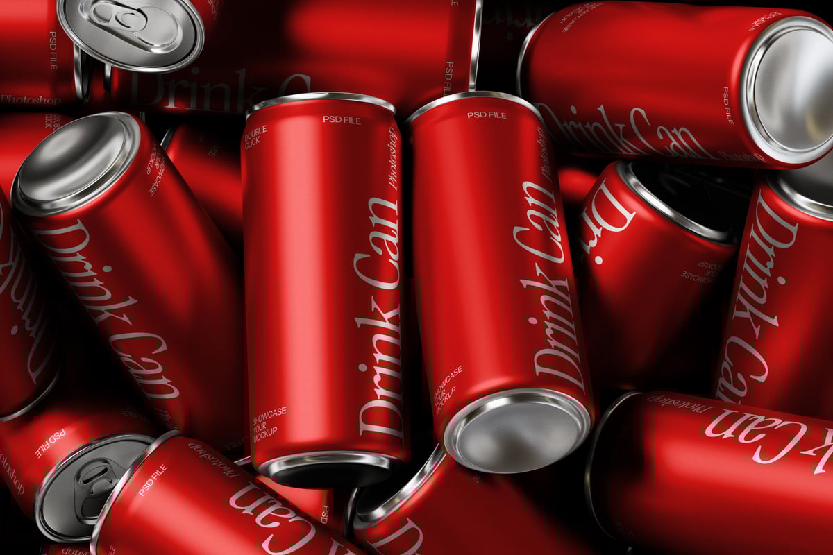 喝酒罐易拉罐模型样机 (PSD)